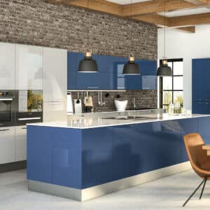 Zurfiz Ultragloss Baltic Blue Kitchen Door