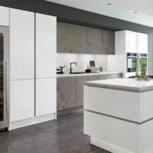 Zurfiz Ultragloss Glacier White Kitchen Door
