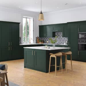 Cambridge Fir Green Kitchen Door
