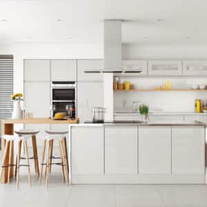 Grey Kitchen Doors Lucente Light Grey Gloss