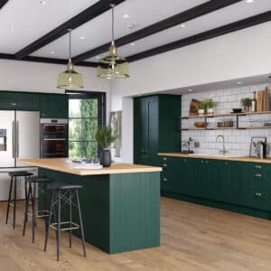 Cartmel Fir Green Kitchen Door