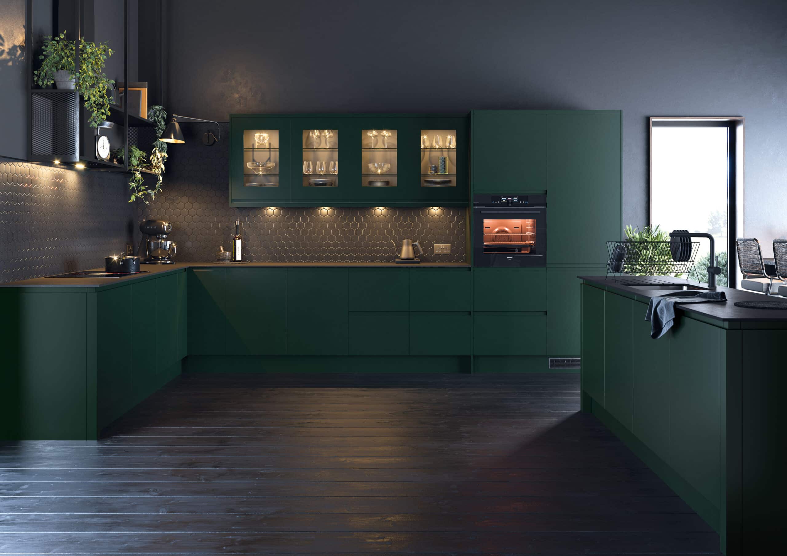 Lucente Fir Green Matt Kitchen Door Lucente Fir Green Matt