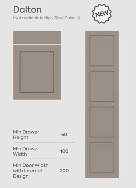 Dalton Wardrobe door tech specs