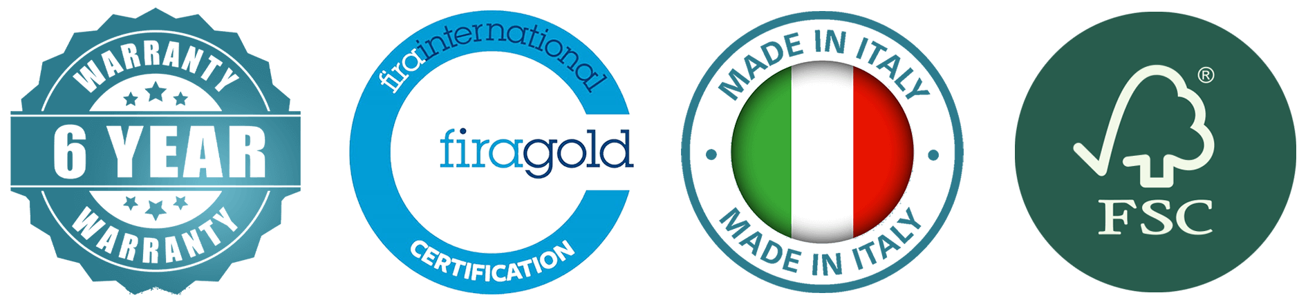 6 years / Fira Gold / Italian Made / Sustainable wood