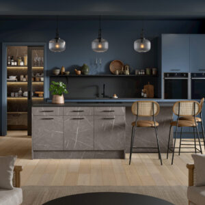 Valore Matt Alby Blue Kitchen Door