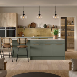 Valore Matt Smoke Green Kitchen Door