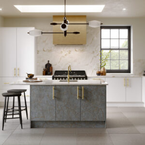 Valore Porcelain Gold Grey Kitchen Door