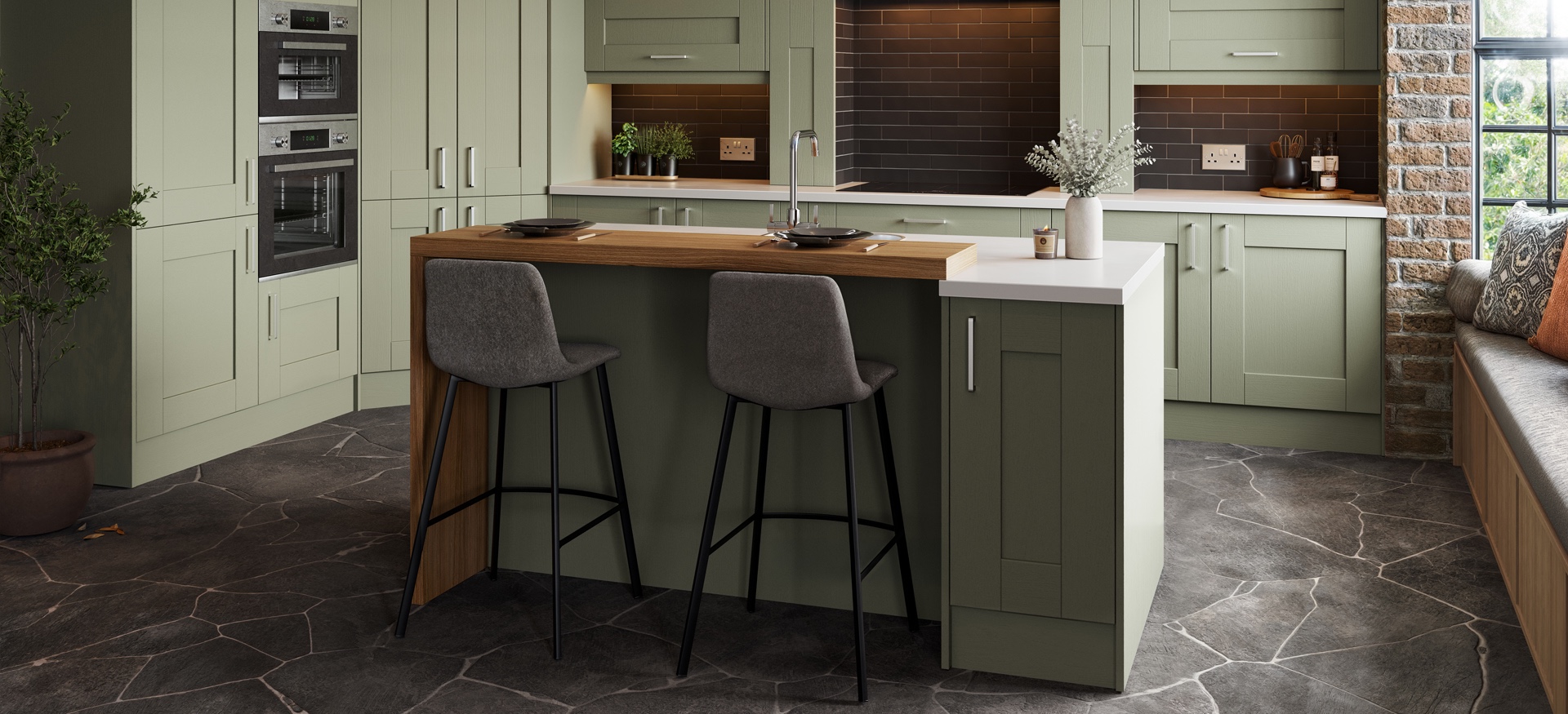 Cartmel Reed Green Kitchen Door cartmel reed green