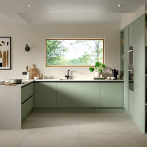 Ora Supermatt Agave Green Kitchen Door