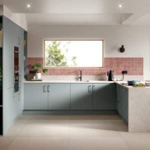Ora Supermatt Aquamarine Kitchen Door