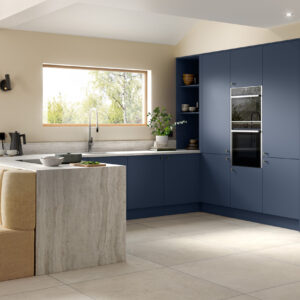 Ora Supermatt Blue Kitchen Door