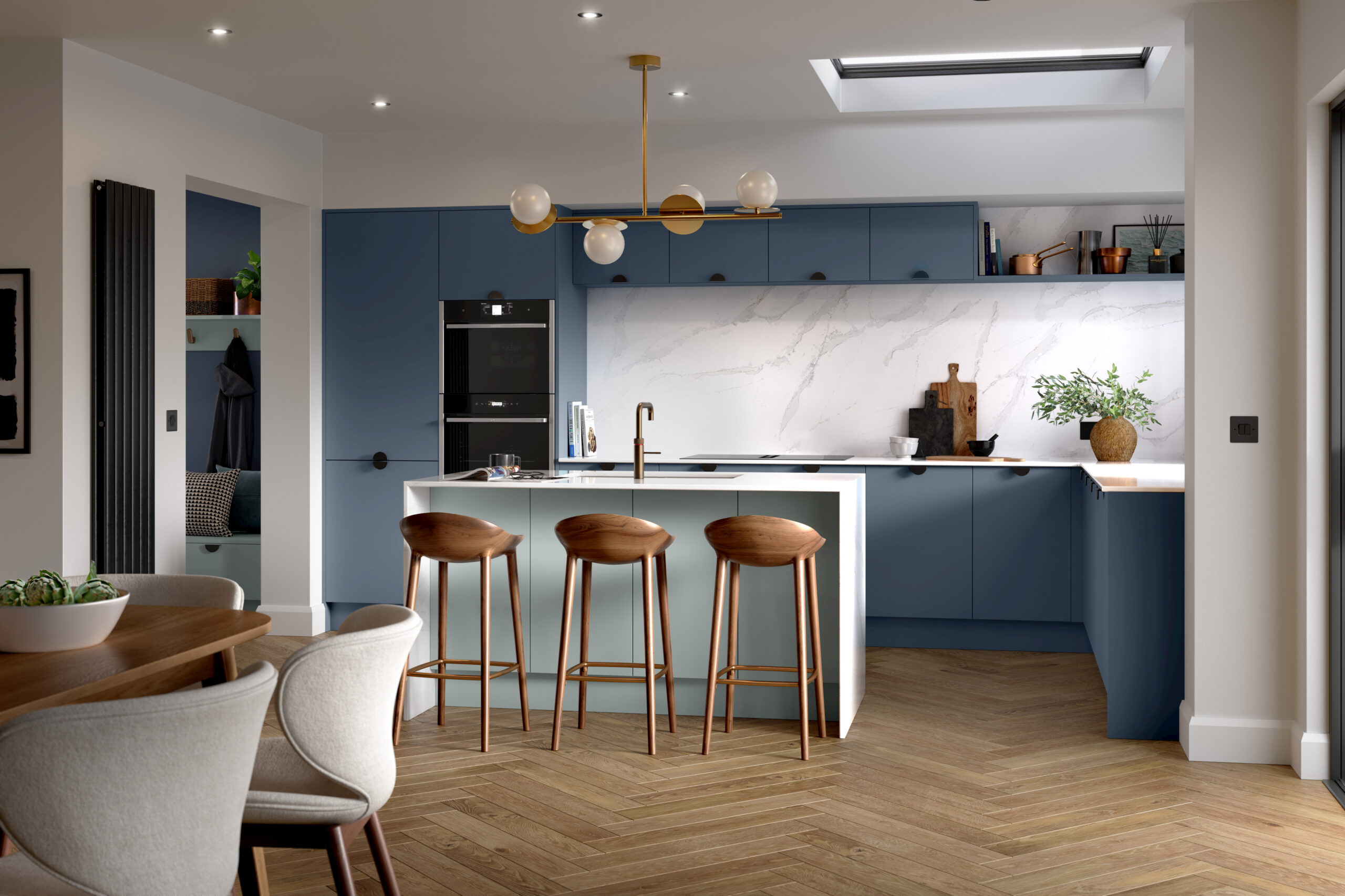 Zurfiz Supermatt Colonial Blue Kitchen Door Zurfiz Supermatt Colonial Blue Kitchen Door - Image 3