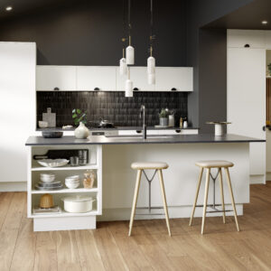 Zurfiz Supermatt White Grey Kitchen Door