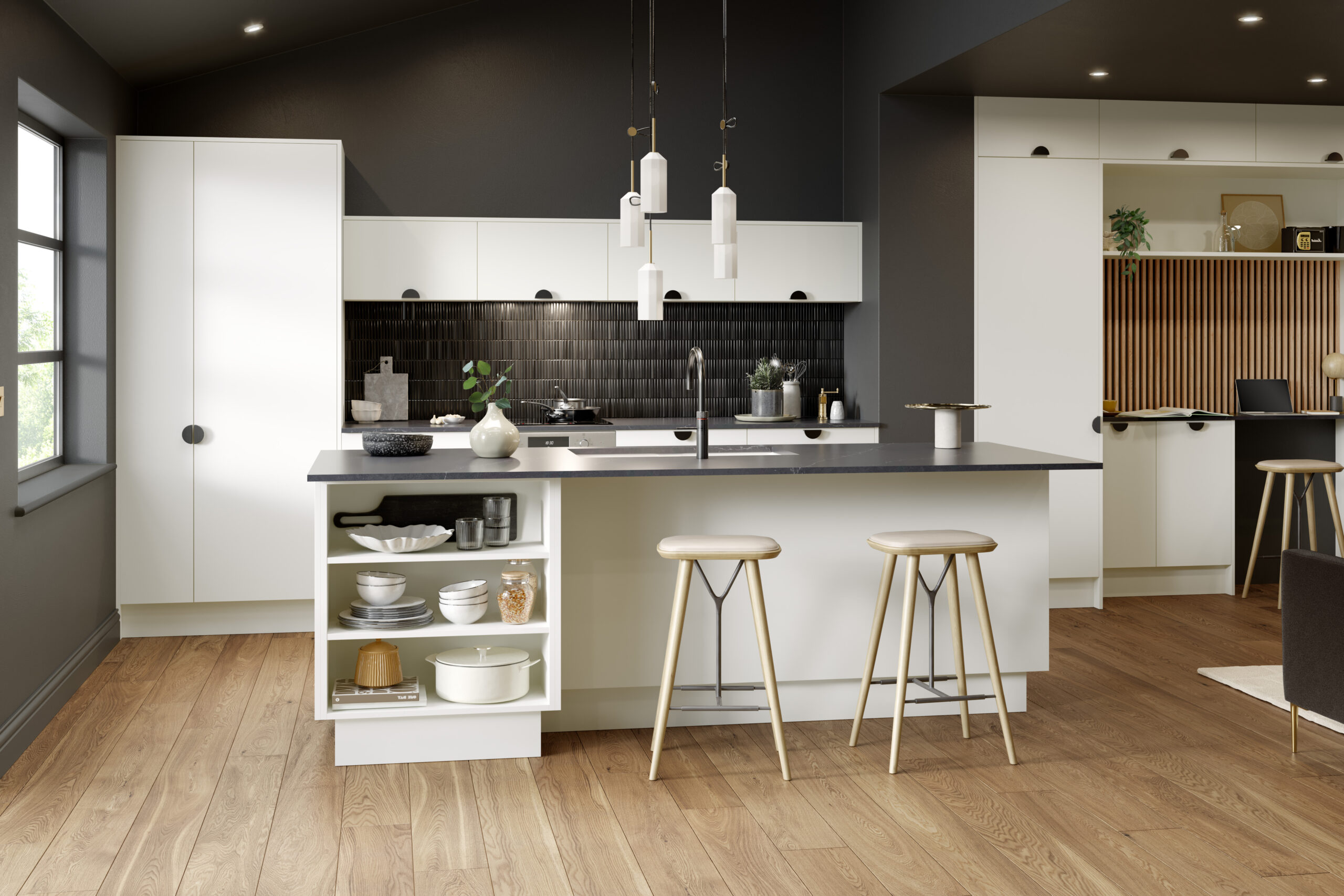 Zurfiz Supermatt White Grey Kitchen Door Zurfiz Supermatt White Grey Kitchen Door - Image 3